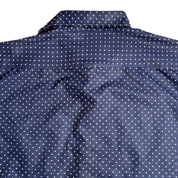 Haband of‎ Paterson Men's Polka Dot Short Sleeve Button Down Shirt Sz. L - Picture 7 of 9